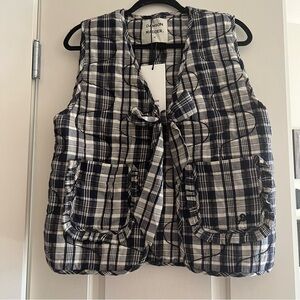 NWT Damson Madder Quilted Check Vest